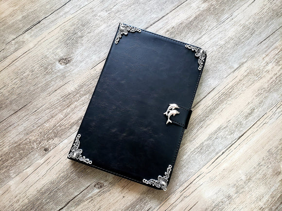 Dolphin ipad leather case, handmade ipad cover for M4 iPad Pro 11