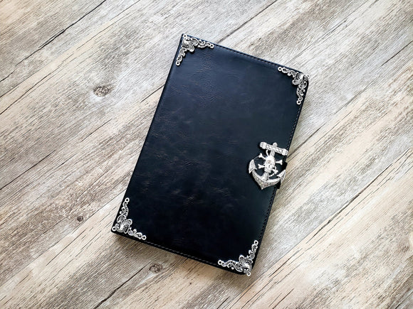 Skull anchor ipad leather case, ipad cover for M4 iPad Pro 11