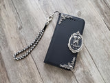 Gothic Twins Skull phone leather wallet removable case for iPhone X XS XR 12 13 14 pro max 8 7 Plus Galaxy S22 S21 S20 Ultra Note 20 MN1247