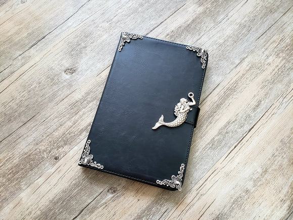 Mermaid ipad leather case, handmade ipad cover for M4 iPad Pro 11