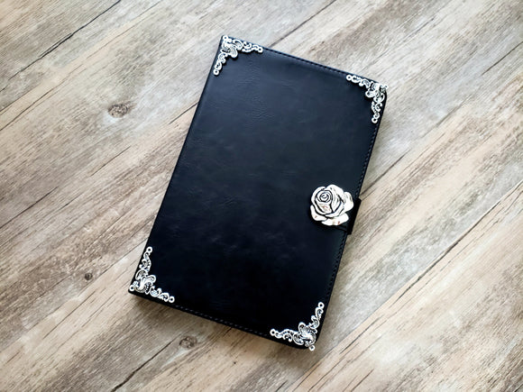 Rose ipad leather case, handmade ipad cover for M4 iPad Pro 11