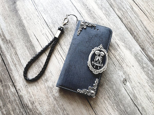 Gothic Twins Skull phone leather wallet removable case for iPhone X XS XR 11 Pro Max 8 7 Plus Galaxy S20 S10 S9 S8 Note 8 9 10 Plus MN0888