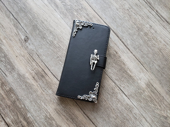 Skeleton skull phone wallet case for iPhone X XS XR 11 Pro Max 8 7 6s 6 Plus Galaxy S10 S9 S8 Plus S7 Edge Note 8 9 10 Plus MN1314