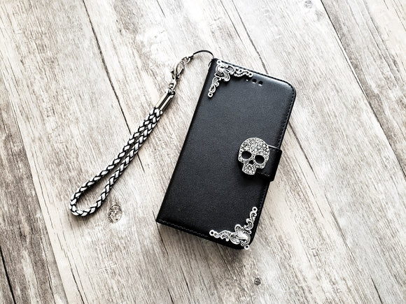 Skull phone wallet removable case for iPhone X XS XR 12 13 14 pro max 8 7 Plus Galaxy S22 S21 S20 Ultra S10 S9 S8 Note 20 10 Plus MN1458