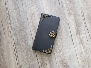 Trinity Celtic Knot phone leather wallet case for iPhone X XS XR 11 Pro Max 8 7 6s Plus Galaxy S20 Ultra S10 S9 S8 Note 8 9 10 Plus MN2077