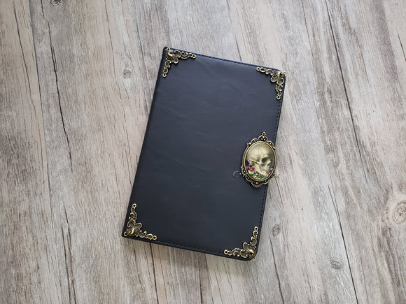 Antique goth skull iPad leather case cover for M4 iPad Pro 11