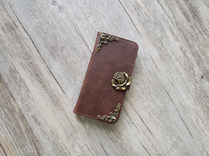 Gothic Floral Rose phone leather wallet case for iPhone X XS XR 11 Pro Max 8 7 6 6s Plus Galaxy S20 Ultra S10 S9 S8 Note 8 9 10 Plus MN2100