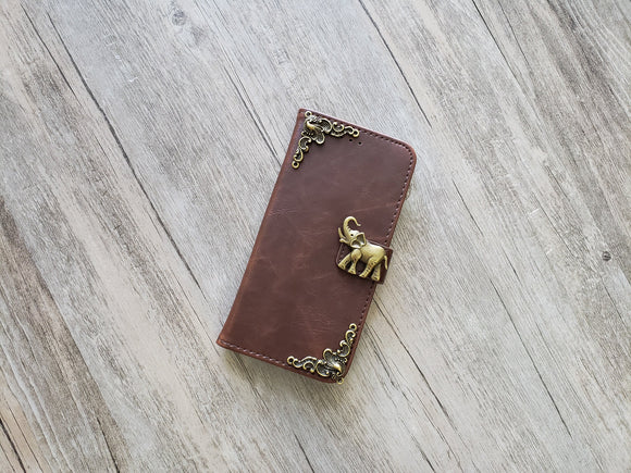 Elephant phone leather wallet case for iPhone X XS XR 11 Pro Max 8 7 6 6s Plus Galaxy S20 Ultra S10 S9 S8 Plus Note 8 9 10 Plus MN2110