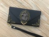 Gothic cross envelope phone leather wallet case for iPhone X XS XR 13 14 pro max 8 Plus Galaxy S20 Ultra S10 S9 S8 Note 8 9 10 Plus MN2181