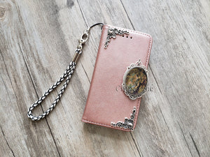 Lady floral art phone leather wallet removable case for iPhone XS XR 12 13 14 pro max Plus Galaxy S22 S21 S20 Ultra Note 20 10 Plus MN2234