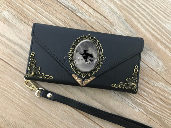 Witch envelope phone leather wallet case for iPhone X XS XR 13 14 pro max 8 7 6s Plus Galaxy S20 Ultra S10 S9 S8 Note 8 9 10 Plus MN2170