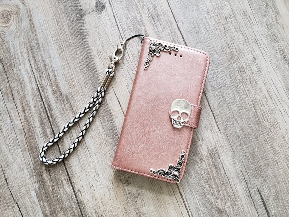 Skull phone leather wallet removable case for iPhone X XS XR 12 13 14 pro max 8 7 Plus Galaxy S22 S21 S20 Ultra S10 Note 20 10 Plus MN0908