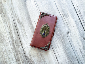 Peacock phone leather wallet case for iPhone X XS XR 11 Pro Max 8 7 6 6s Plus Galaxy S10 Plus Note 20 9 10 Plus A60 A70 A80 A7 A8 A9 MN2282