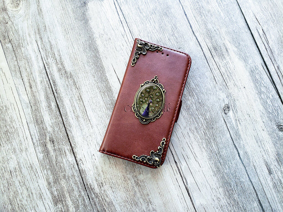 Peacock phone leather wallet case for iPhone X XS XR 11 Pro Max 8 7 6 6s Plus Galaxy S10 Plus Note 20 9 10 Plus A60 A70 A80 A7 A8 A9 MN2282