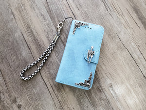 Skeleton skull phone leather wallet removable case for iPhone X XS XR 11 12 Pro Max 8 7 6s Galaxy S20 S10 S9 S8 Note 20 8 9 10 Plus MN1145