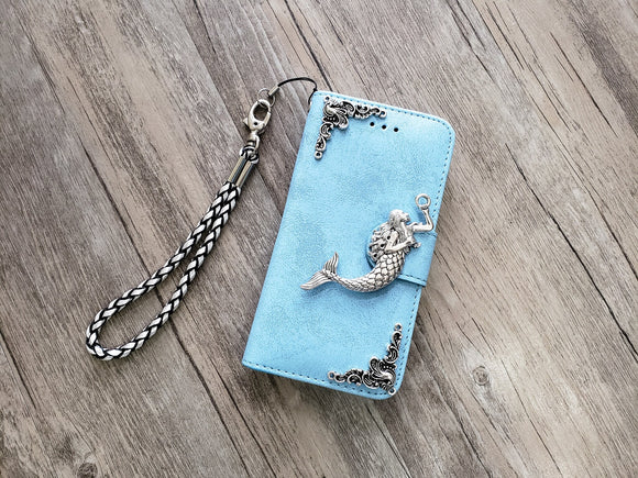 Mermaid phone leather wallet removable case for iPhone X XS XR 11 Pro Max 8 7 6s Plus Galaxy S10 S9 S8 Plus S7 Edge Note 8 9 10 Plus MN0631