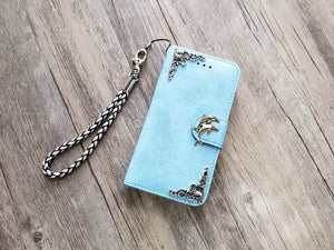 Dolphin phone leather wallet removable case for iPhone X XS XR 11 12 Pro Max 8 7 6s Galaxy S20 S10 S9 S8 Plus S7 Note 20 8 9 10 Plus MN2400