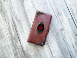 Gothic red rose phone leather wallet case for iPhone X XS XR 11 12 Pro Max Galaxy S20 S10 Note 20 9 10 Plus A60 A70 A80 A90 A7 A8 A9 MN2372