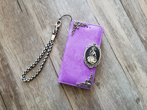 Gothic skull lady phone leather wallet removable case for iPhone X XS XR 11 12 Pro Max 8 7 6 Galaxy S20 S10 S9 Note 20 8 9 10 Plus MN0620