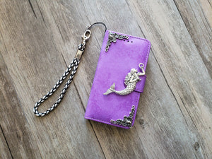 Mermaid phone leather wallet removable case for iPhone X XS XR 11 12 Pro Max 8 7 6s Galaxy S20 S10 S9 S8 Note 20 8 9 10 Plus MN1046