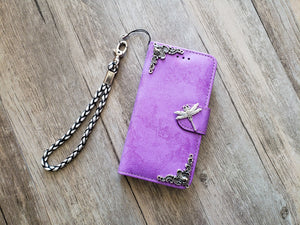 Dragonfly phone leather wallet removable case for iPhone X XS XR 11 12 Pro Max 8 7 6 6s Galaxy S20 S10 S9 S8 Note 20 8 9 10 Plus MN2434