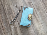 Antique gothic skull phone leather wallet removable case for iPhone X XS XR 11 12 Pro Max Galaxy S21 S20 S10 S9 Note 20 8 9 10 Plus MN2473