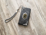 Gothic black cat leather wallet case for iPhone X XS XR 11 12 13 14 Pro Max Galaxy S23 S22 S21 S20 Ultra S10 Note 20 9 10 Plus MN2509