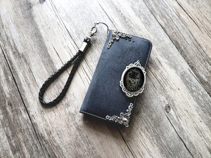 Gothic Floral Rose phone leather wallet removable case for iPhone X XS XR 11 12 Pro Max 8 7 6 Galaxy S21 S20 S10 Note 20 8 9 10 Plus MN2523