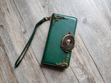 Antique gothic skull phone leather wallet removable case for iPhone X XS XR 11 12 Pro Max 8 Galaxy S21 S20 S10 S9 Note 20 9 10 Plus MN2646