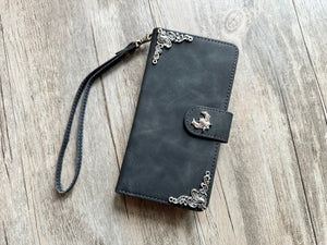 Gothic Bat Zipper leather wallet case for iPhone X XS XR 11 12 13 14 Pro Max Galaxy S22 S21 S20 Ultra S10 S9 S8 Note 20 9 10 Plus MN2794