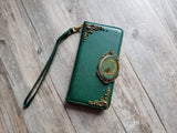 Steampunk moon and sun phone leather wallet removable case for iPhone XS XR 11 12 13 14 Pro Max Galaxy S23 S22 S21 S20 Note 20 Plus MN2816