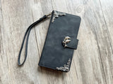 Dolphin Zipper leather wallet case for iPhone X XS XR 11 12 13 14 pro max Galaxy S23 S22 S21 S20 Ultra S10 S9 S8 Note 20 9 10 Plus MN2828