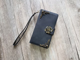 Gothic Rose Zipper leather wallet case for iPhone X XS XR 11 12 13 14 pro max Galaxy S23 S22 S21 S20 Ultra S10 S9 Note 20 9 10 Plus MN2889