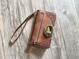 Anne Boleyn leather wallet imprint phone case for iPhone XR 11 12 13 14 15 Pro Max Galaxy S23 S22 S21 S20 Ultra Note 20 10 Plus MN2920