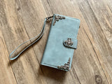 Honey Bee Zipper leather wallet phone case for iPhone 15 Pro Max Galaxy S23 FE Z Fold 5 MN2934