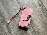 Victorian Mermaid Zipper leather wallet phone case for iPhone 15 Pro Max Galaxy Z Fold 5 MN2954