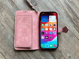 Dancing ballet art leather wallet imprint phone case for iPhone XS XR 12 13 14 15 Pro Max Galaxy S24 S23 S22 Ultra Note 20 10 Plus MN2965