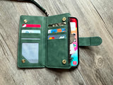 Sea Turtle Zipper leather wallet phone case for iPhone 15 Pro Max Galaxy S23 FE Z Fold 5 MN2913