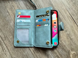 Van Gogh Almond Blossoms Art Zipper leather wallet phone case for iPhone 15 Pro Max Galaxy S23 FE Z Fold 5 MN2938