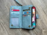 Dragonfly Zipper leather wallet phone case for iPhone 15 Pro Max Galaxy S23 FE Z Fold 5 MN2926