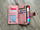 Victorian Mermaid Zipper leather wallet phone case for iPhone 15 Pro Max Galaxy Z Fold 5 MN2954