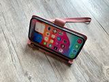 Heart Zipper leather wallet phone case for iPhone 15 Pro Max Galaxy Z Fold 5 MN2951